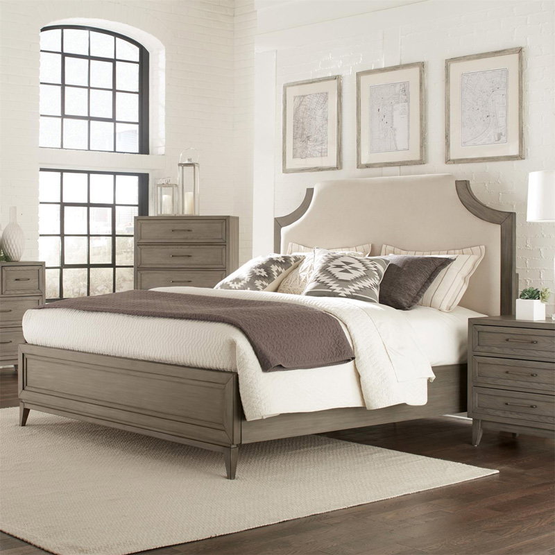 Riverside 46170 Vogue Upholstered Bed with Panel Footboard