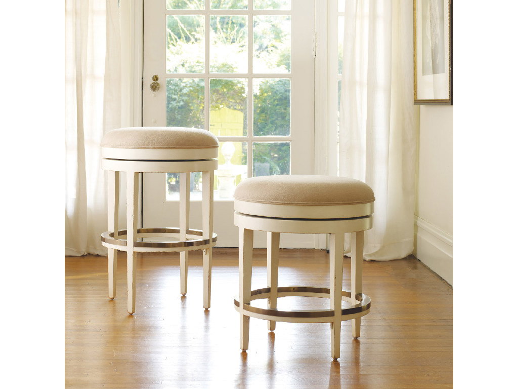 Somerset Bay SB069-BL  Carmel Counter Stool Swivel Backless with Brass Protector