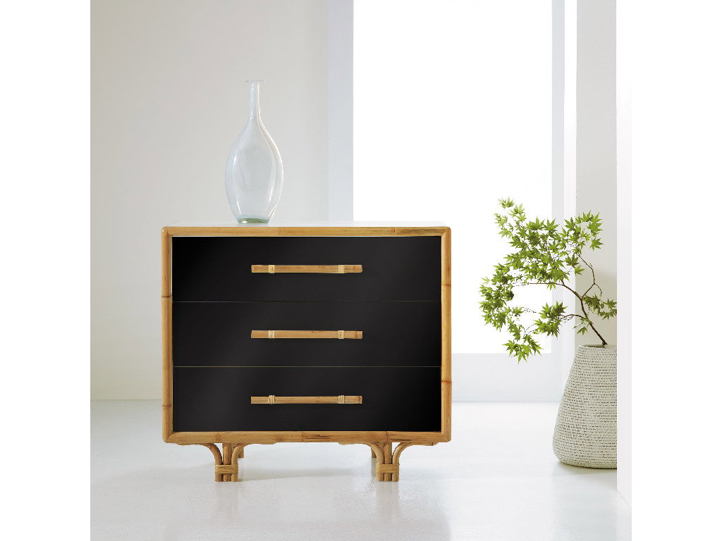 Somerset Bay SBT453-B  Bamboo Bedside Chest Ebony