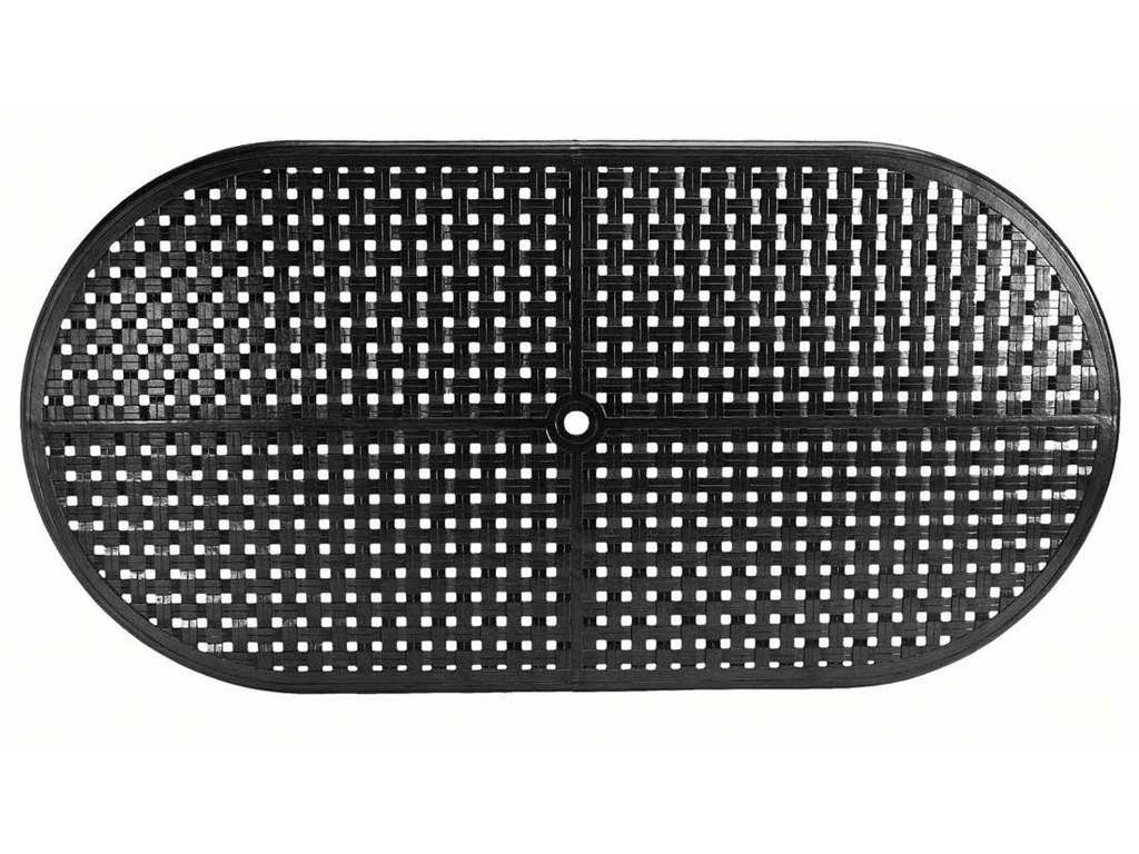 Summer Classics 4056  Double Lattice 42 inch x 84 inch Oval Table Top
