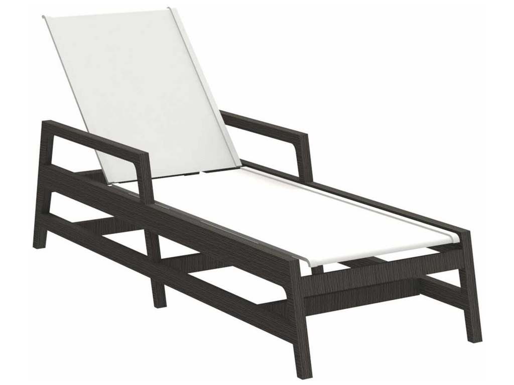 Summer Classics 1282 N Dura Seashore Chaise Slate Grey White Sling