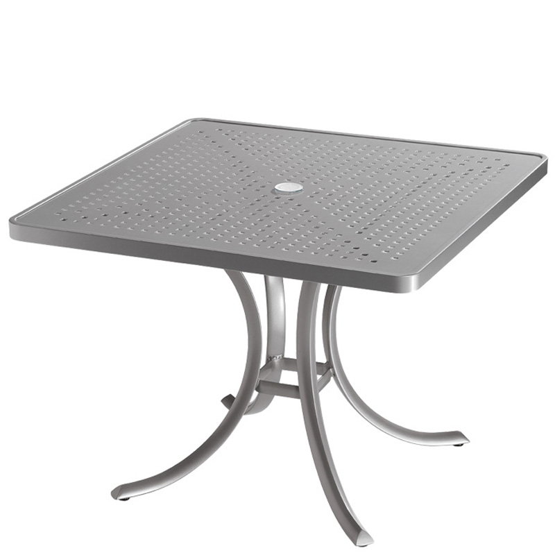 Tropitone 1876SBU Boulevard Tables 36 inch Square Patterned Alum. Dining Umbrella Table