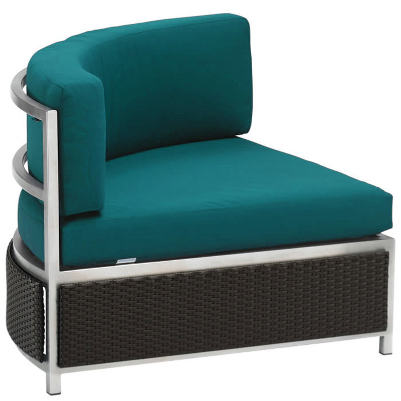 Tropitone 591010CC Cabana Club Aluminum Woven Cabana Club Aluminum Half Woven Curved Corner