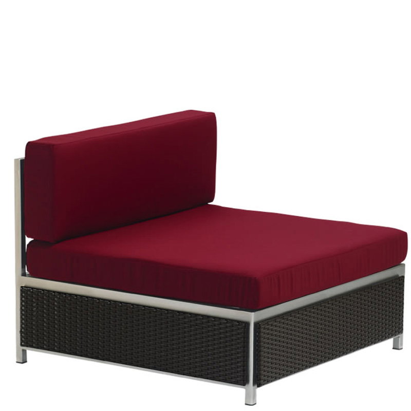 Tropitone 510710MC Cabana Club Stainless Steel Woven Cabana Club Woven Center Module Half Woven