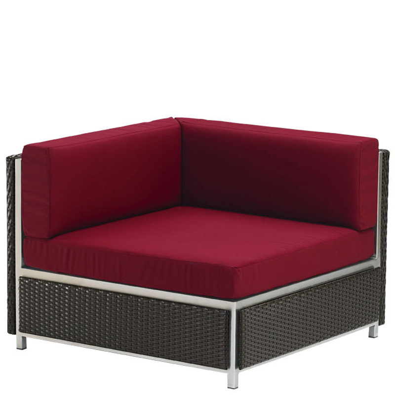 Tropitone 510710SC Cabana Club Stainless Steel Woven Cabana Club Woven Square Corner Module Full Woven