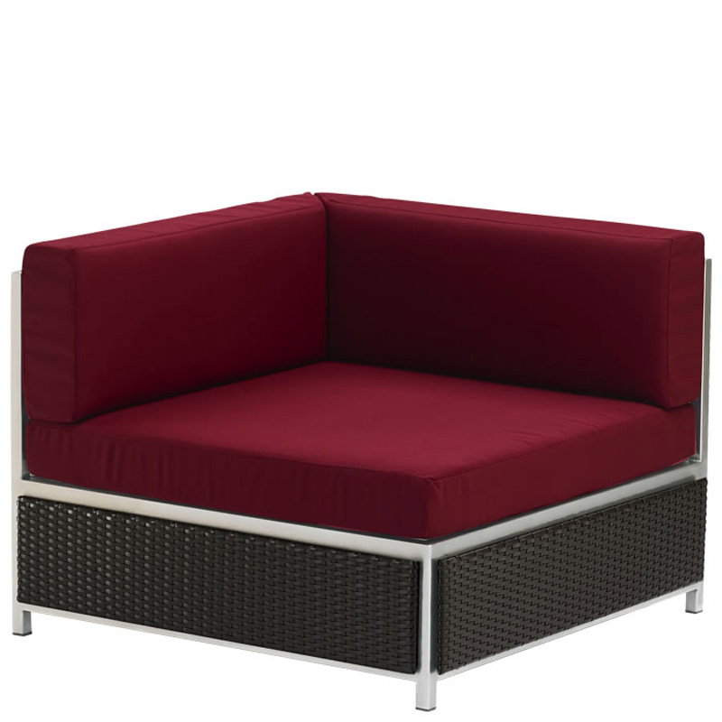 Tropitone 510710SC Cabana Club Stainless Steel Woven Cabana Club Woven Square Corner Module Half Woven