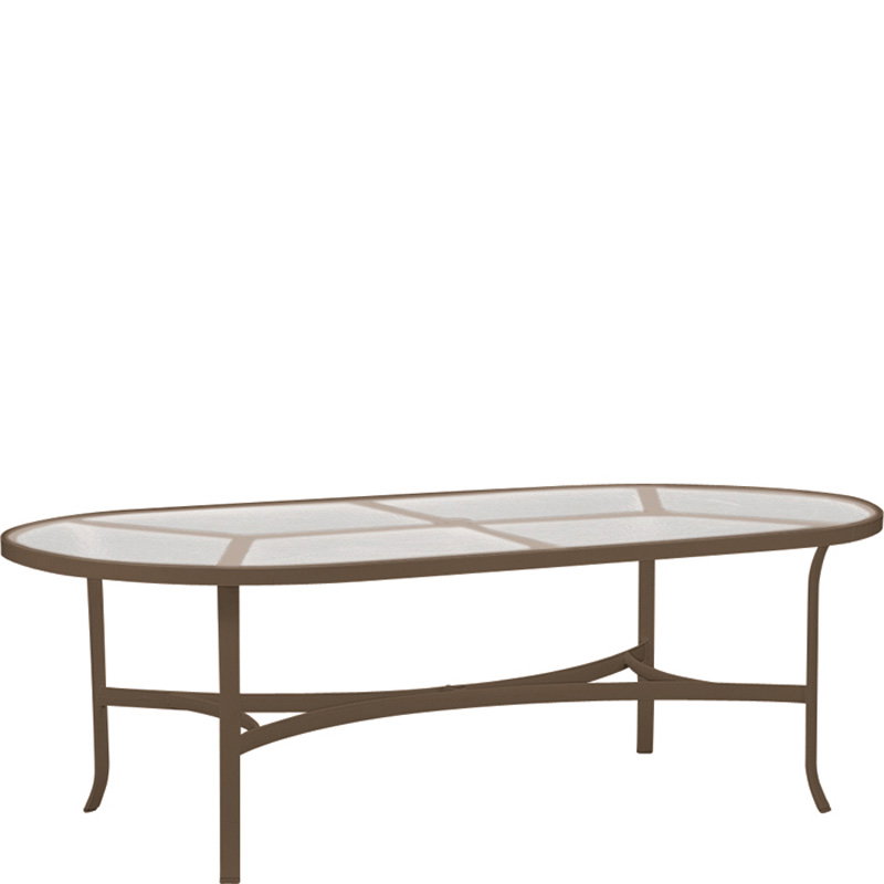 Tropitone 4284 Acrylic and Glass Tables 84 inch x 42 inch Oval Dining Table