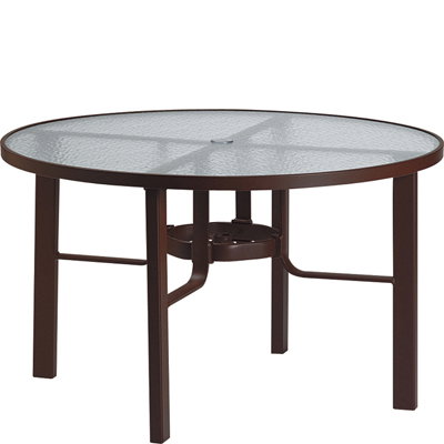 Tropitone 730548 Acrylic and Glass Tables 48 inch Round Dining Table, KD