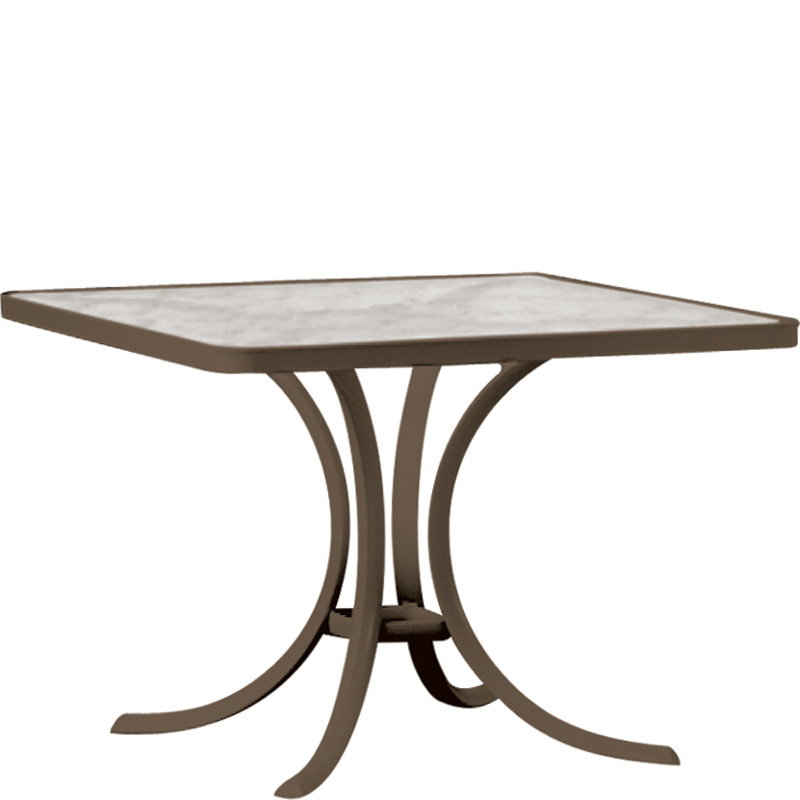 Tropitone 1876 Acrylic and Glass Tables 36 inch Square Dining Table