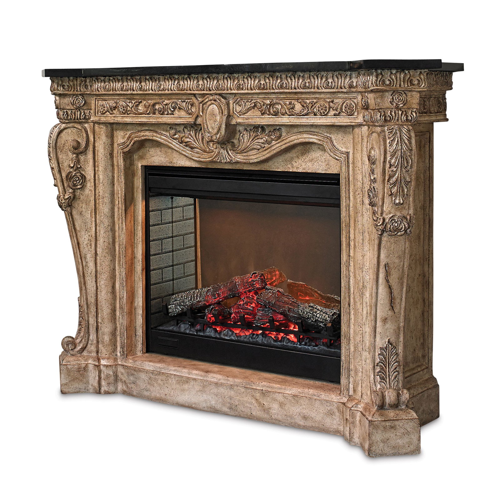 Ambella Home 01129-400-061 Floral Electric Fireplace