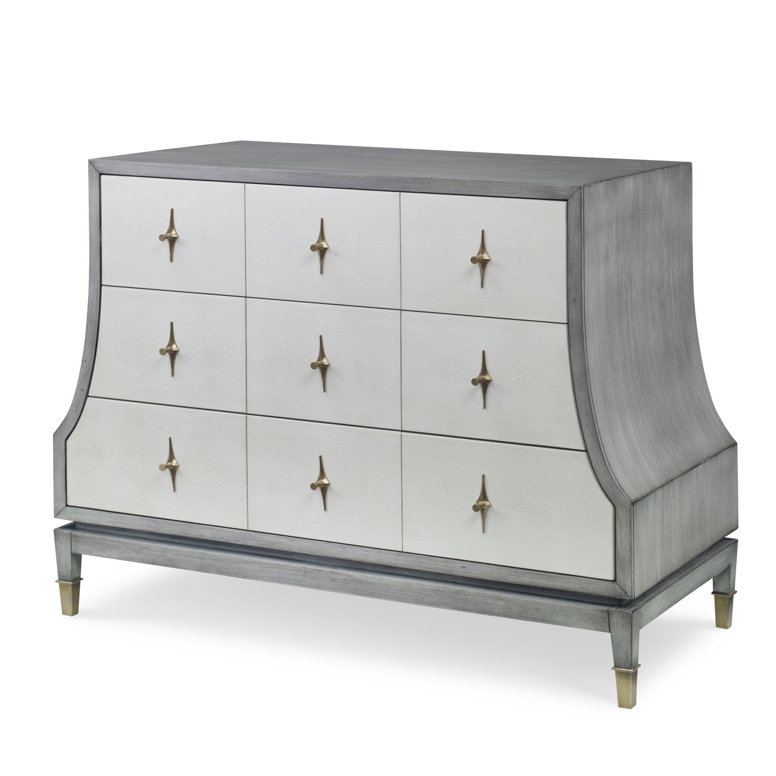 Ambella Home 02293-830-010 Tapered Chest Ash Grey / Linen