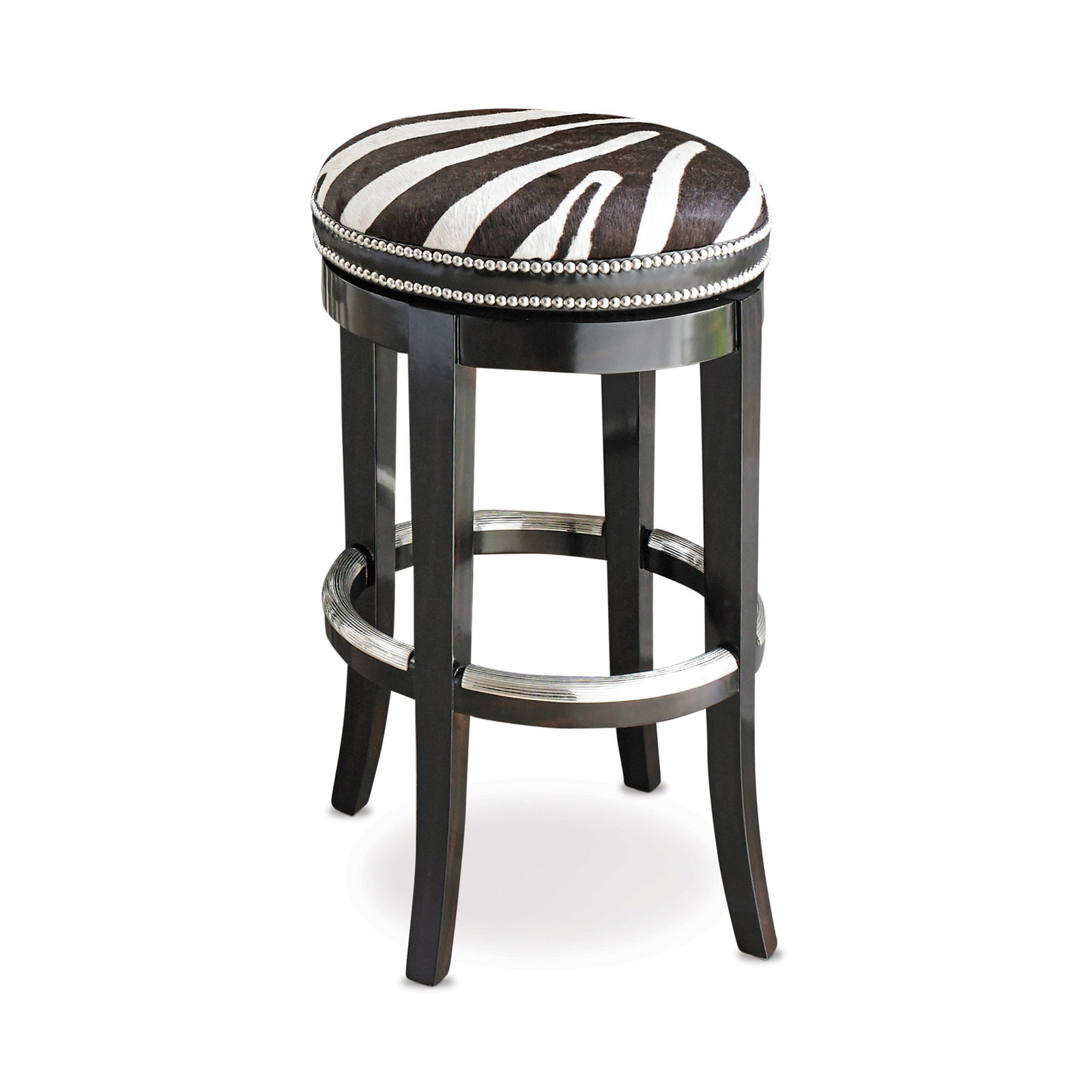 Ambella Home 03534-510-011 Zebrano Swivel Barstool Backless Ambella Home 03534-510-011 Zebrano Swivel Barstool Backless