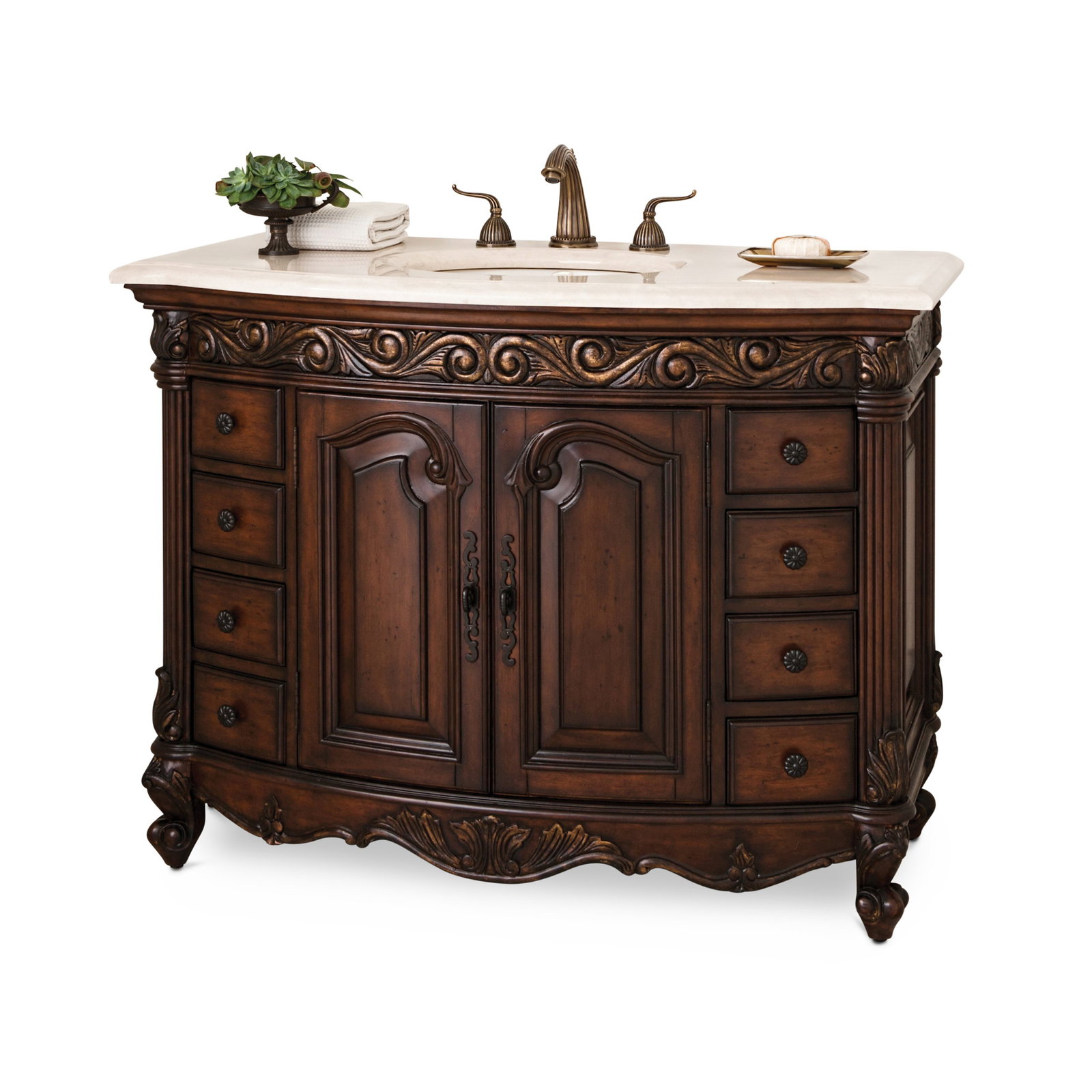 Ambella Home 06227-110-226 Provincial Medium Sink Chest Dark