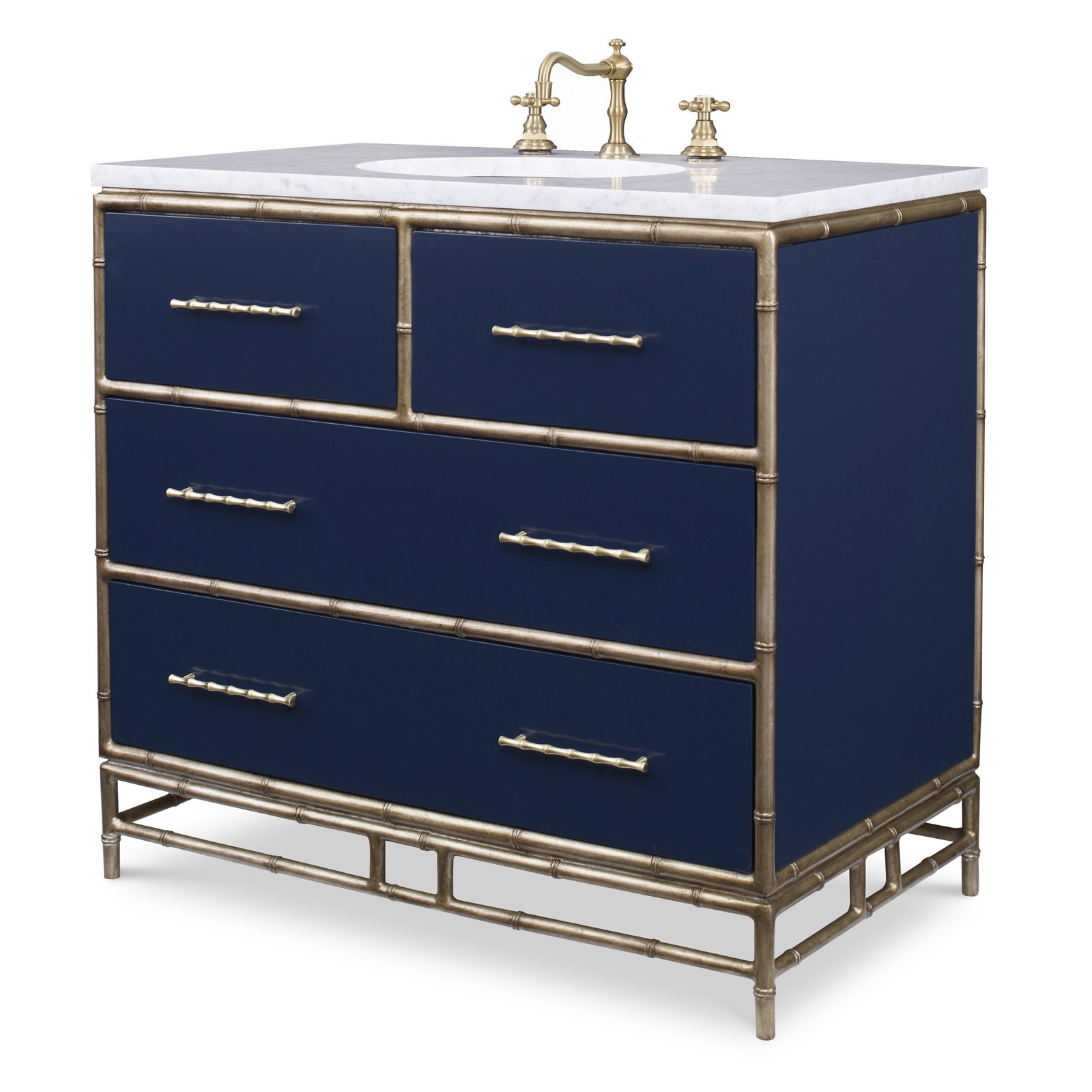 Ambella Home 09175-110-321 Chinoiserie Sink Chest Cadet Blue