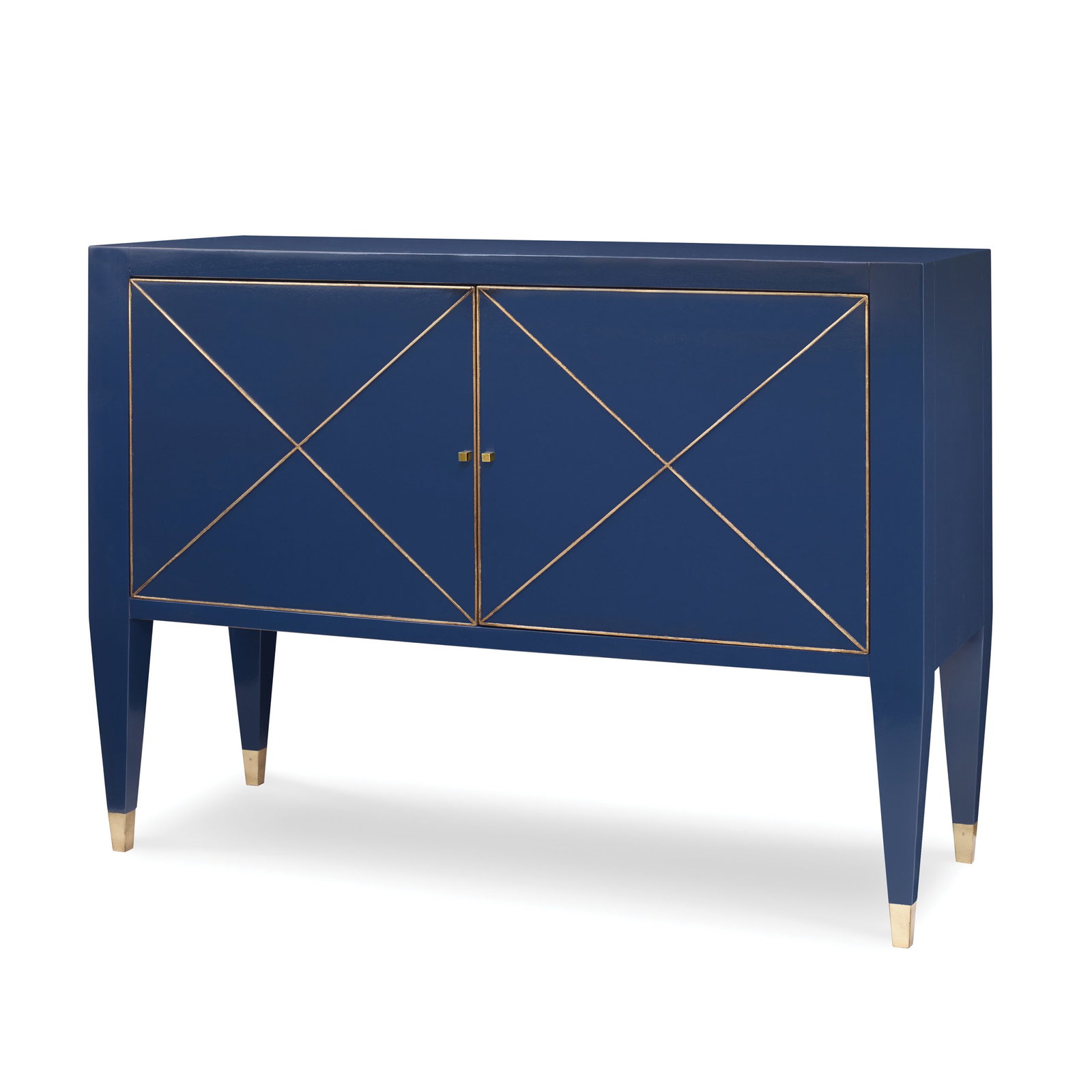 Ambella Home 09209-820-021 Beaumont Cabinet Cadet Blue W/ Gold