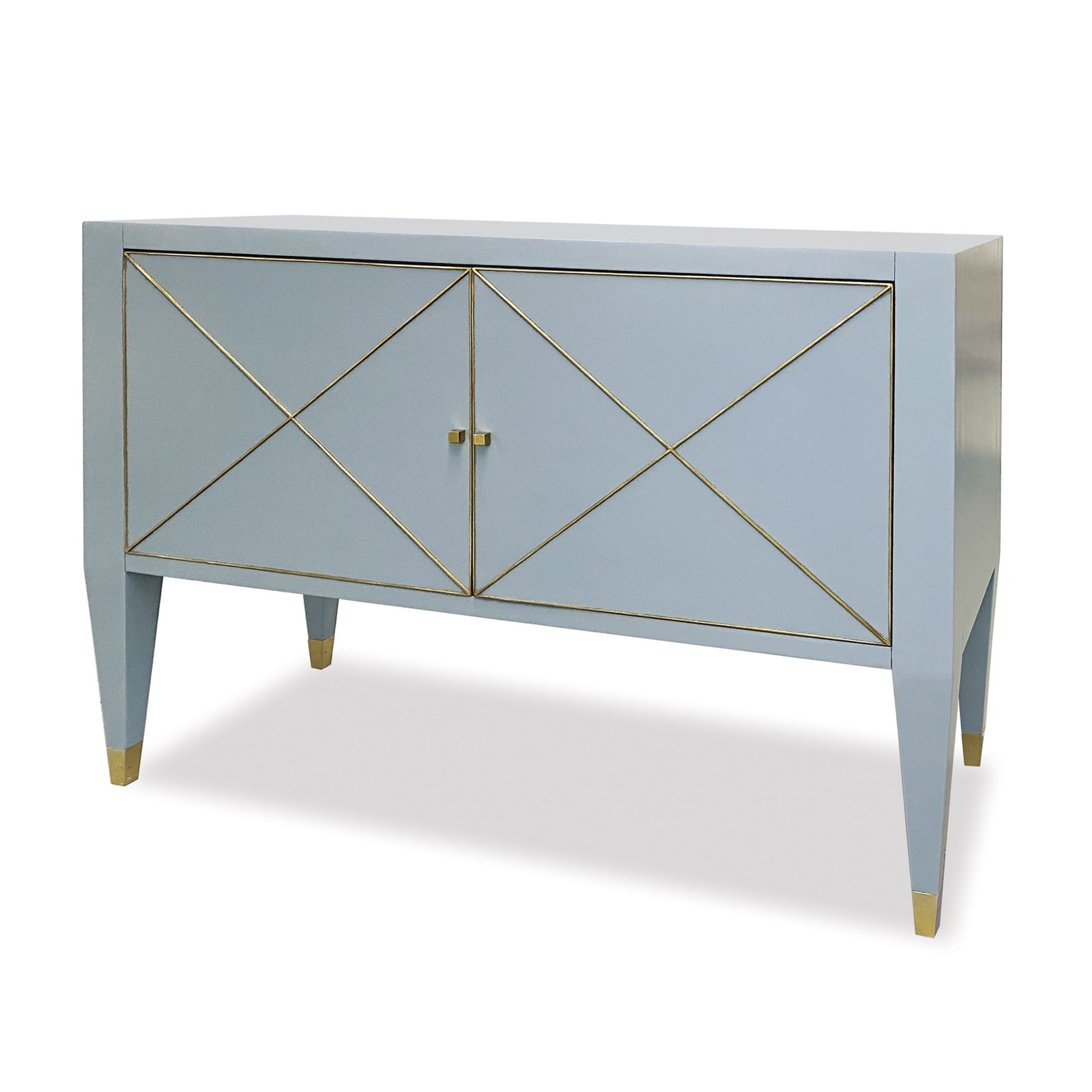 Ambella Home 09209-820-035 Beaumont Cabinet Polar Blue W/ Gold