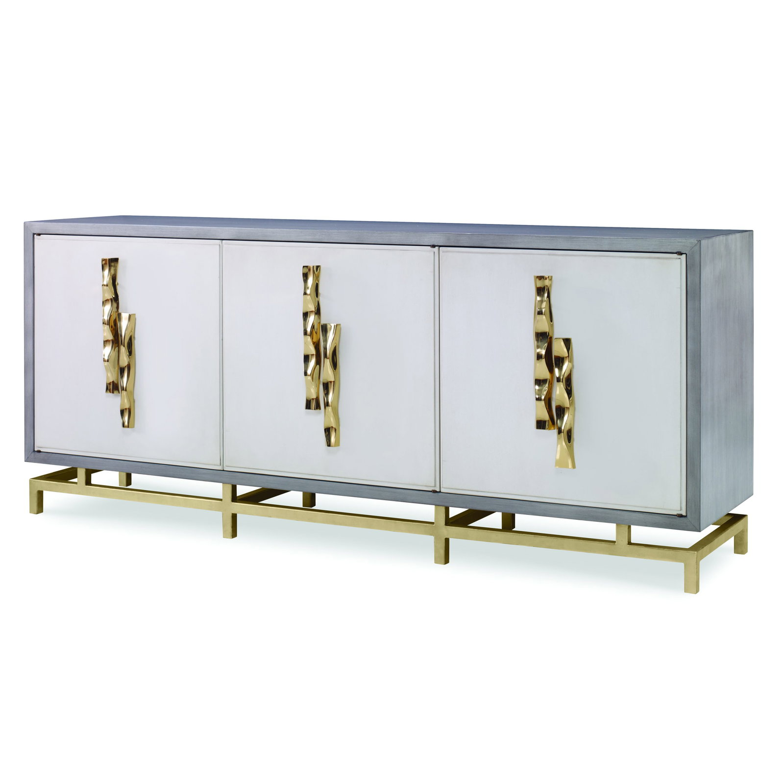 Ambella Home 12572-630-010 Origami Multi-Use Cabinet Ash Grey/Lin