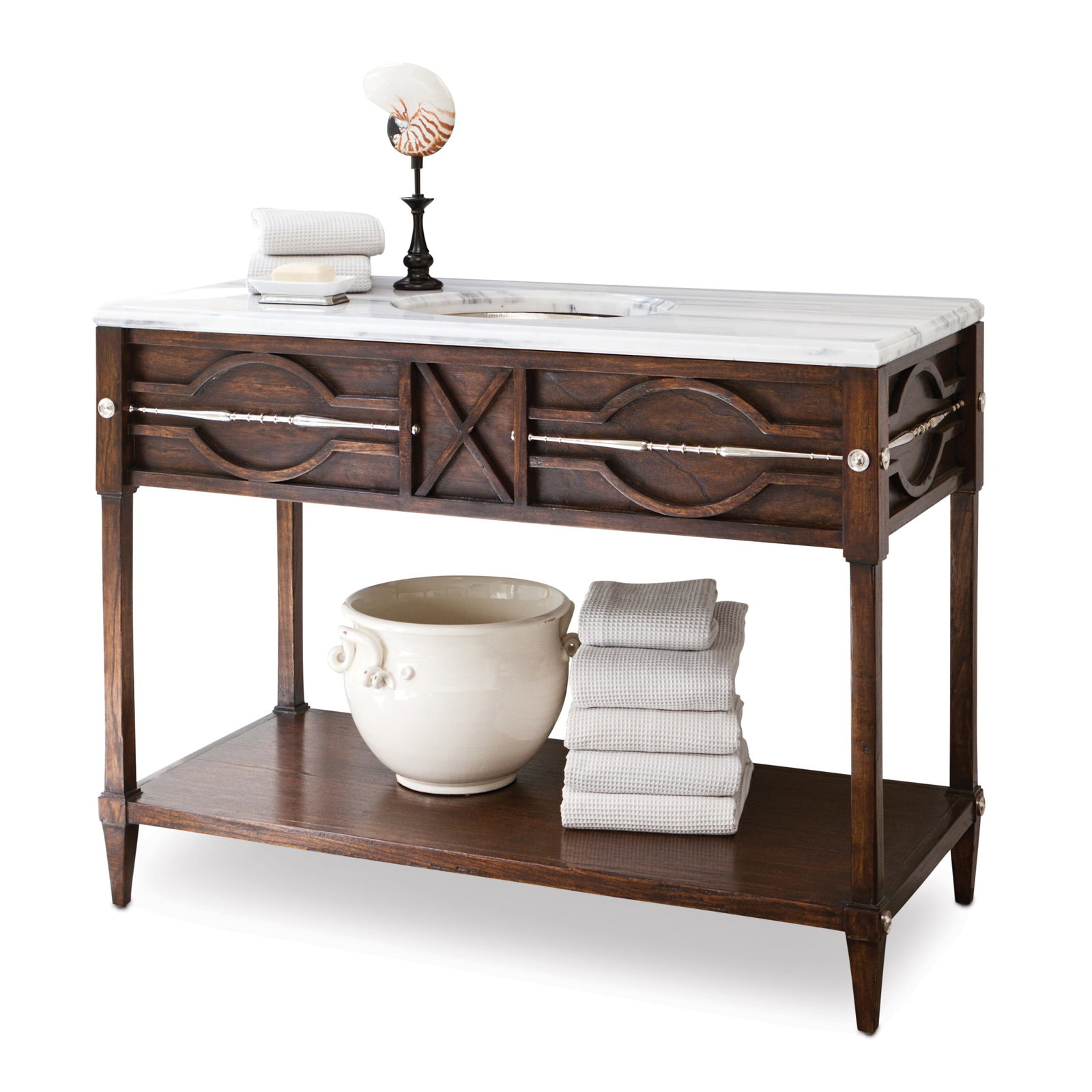 Ambella Home 17554-110-401 Spindle Sink Chest Walnut