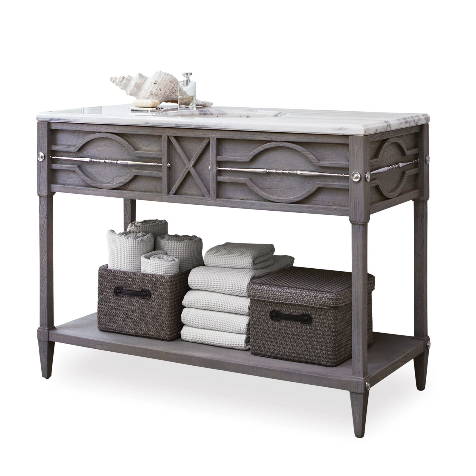 Ambella Home 17554-110-411 Spindle Sink Chest Weathered Grey Ambella Home 17554-110-411 Spindle Sink Chest Weathered Grey