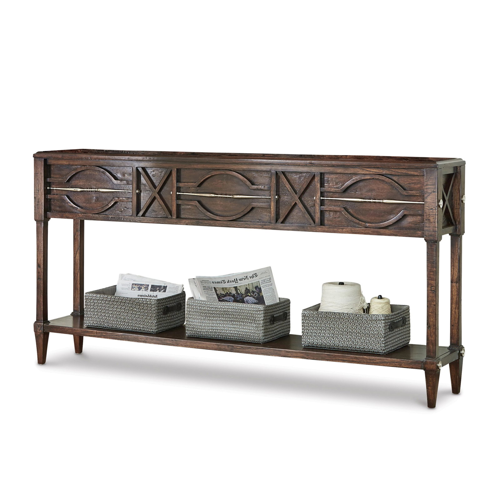 Ambella Home 17554-850-001 Spindle Console Walnut Ambella Home 17554-850-001 Spindle Console Walnut