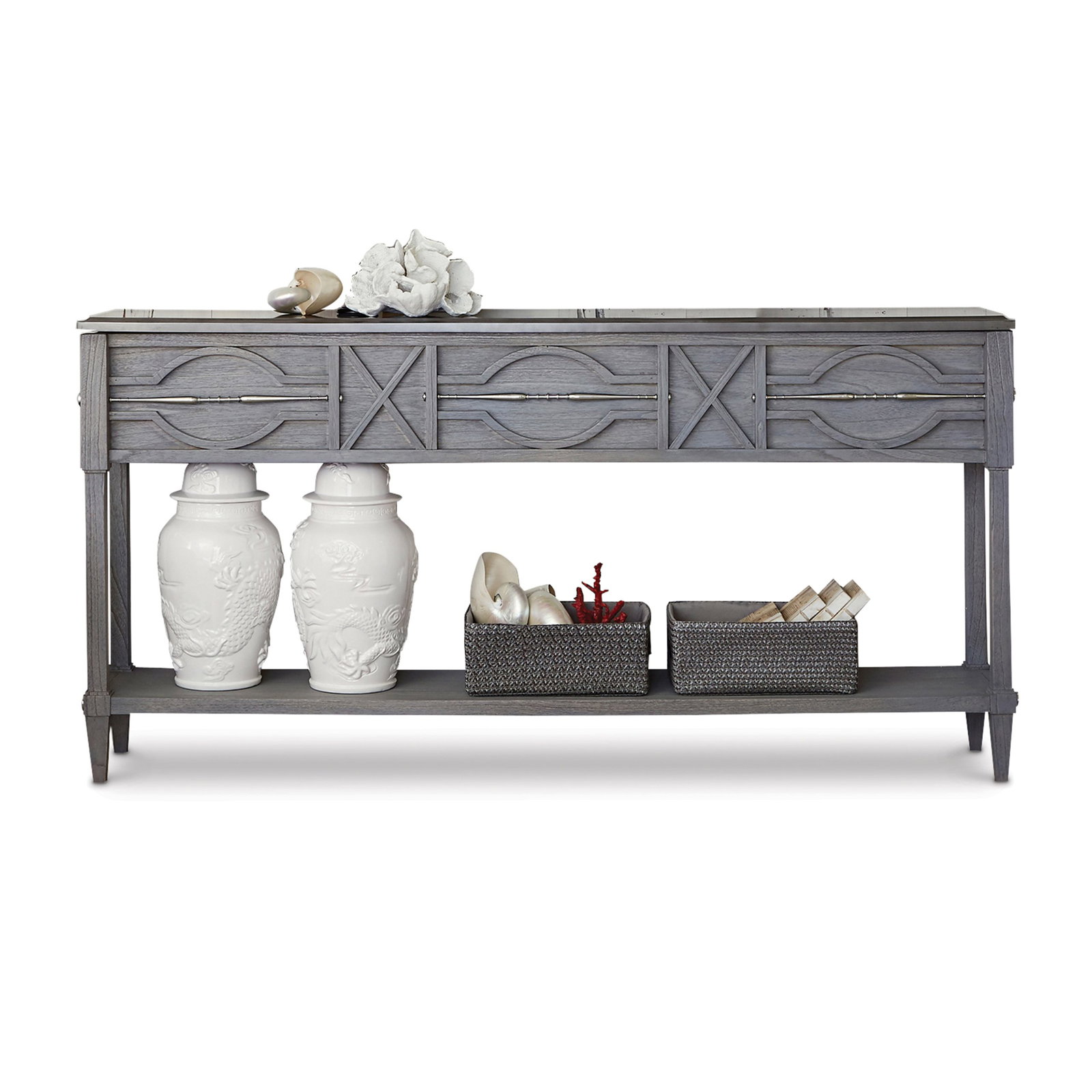 Ambella Home 17554-850-002 Spindle Console Weathered Grey