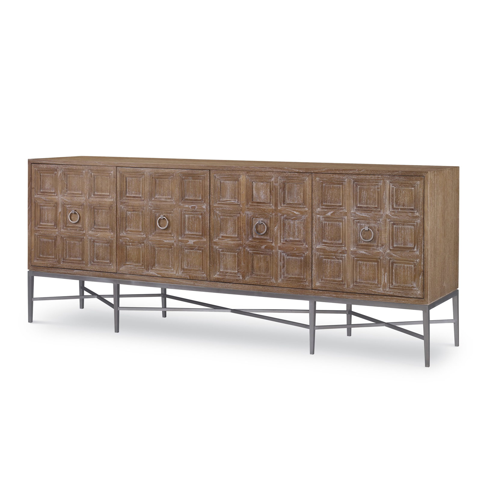 Ambella Home 17574-820-001 Tiered 4 Door Multi-Use Cabinet