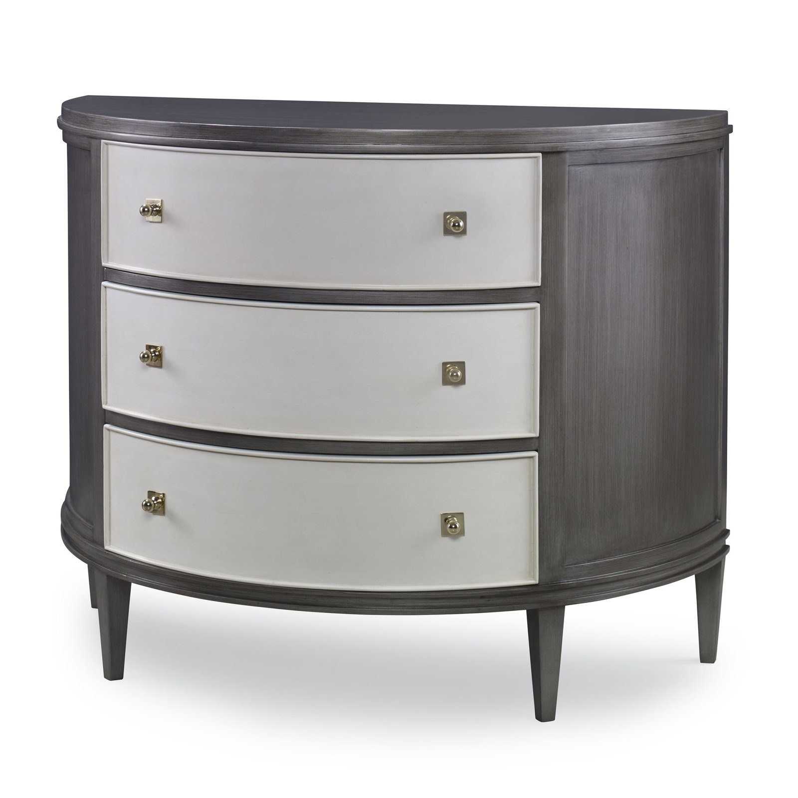 Ambella Home 17581-830-011 Orion Demilune Chest Grey / Linen
