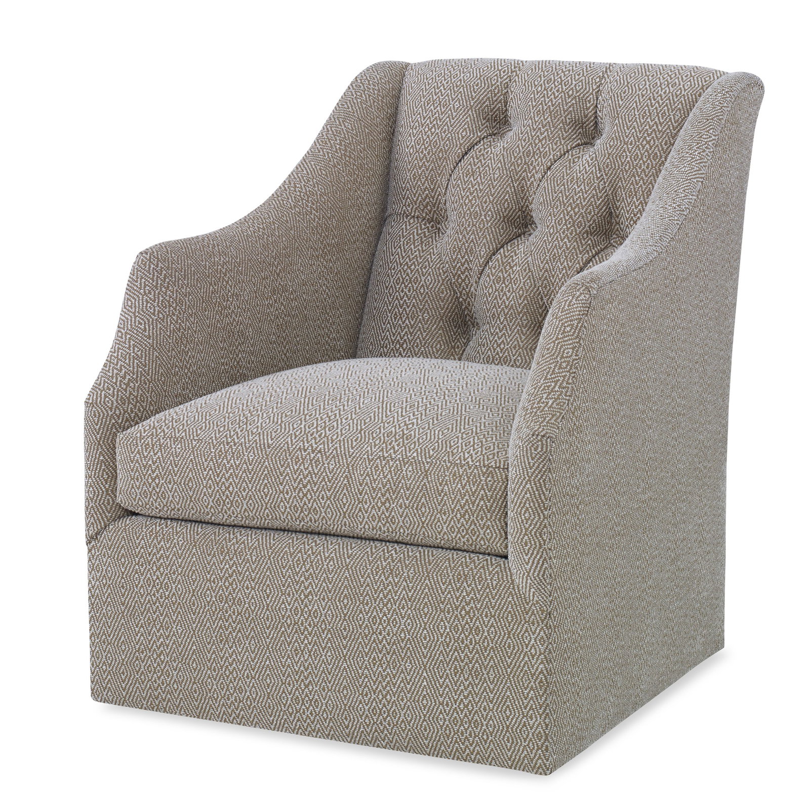 Ambella Home 243-00 Claudette Swivel Chair Tufted Back