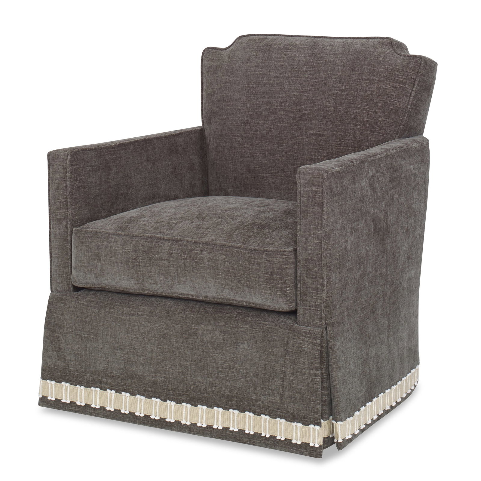 Ambella Home 436-00 Elise Swivel Chair Skirted Ambella Home 436-00 Elise Swivel Chair Skirted