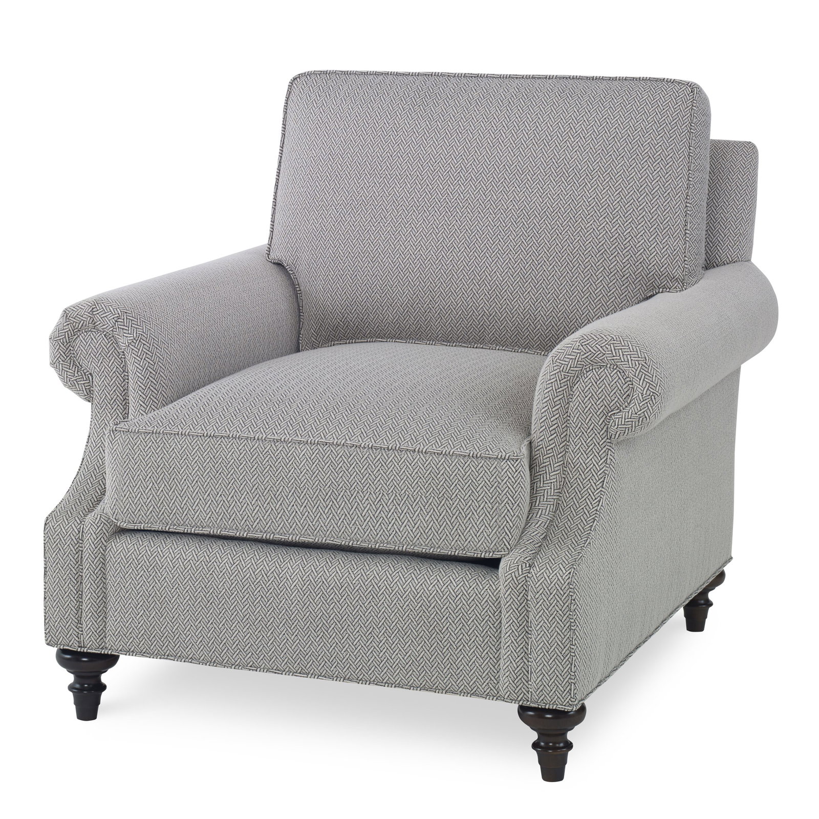 Ambella Home 9001-11 Custom Value Chair Sloped Roll Arm