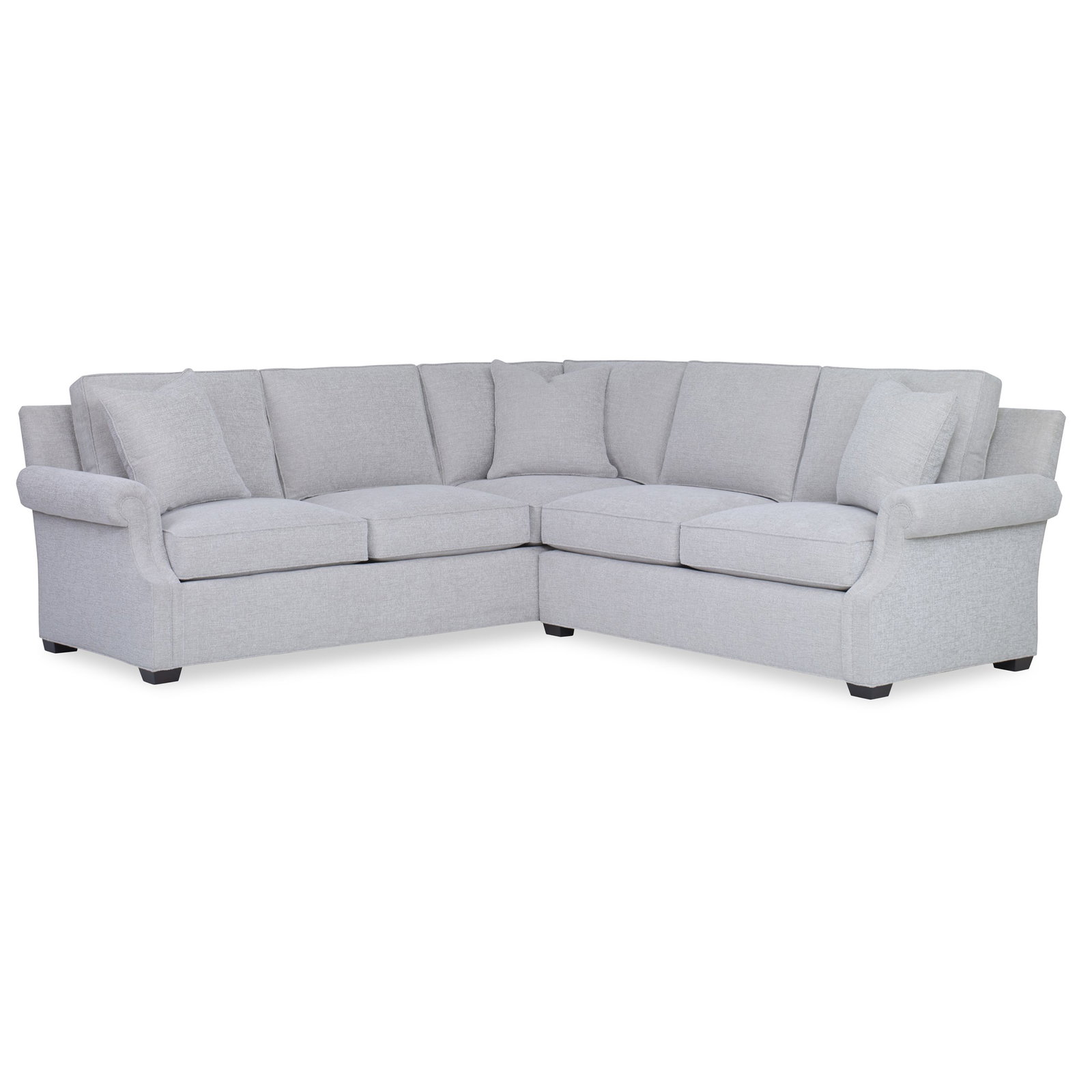 Ambella Home 9001 Custom Value Sectional Sloped Roll Arm