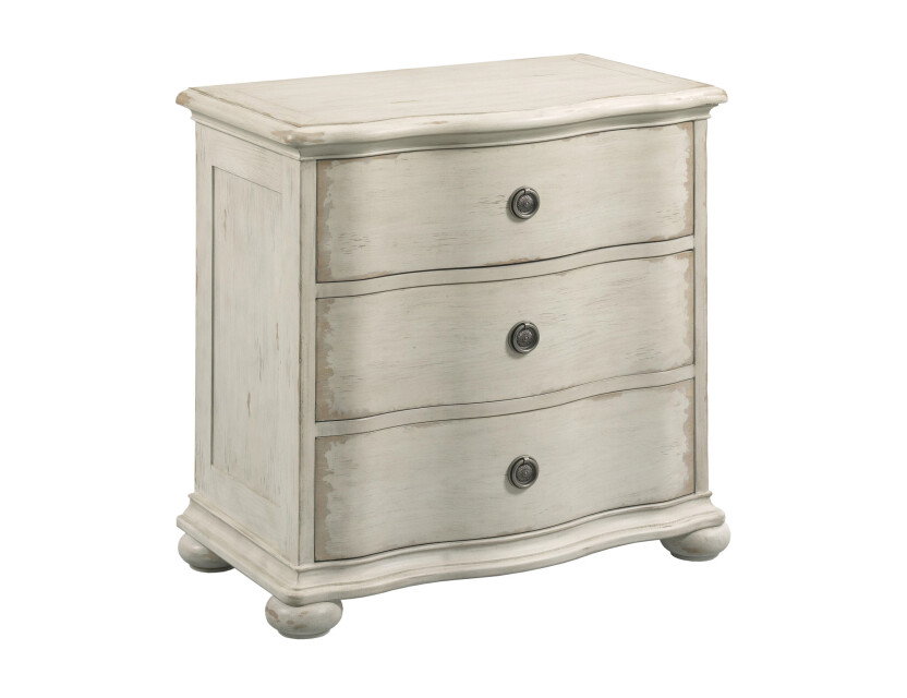 American Drew 309-420C Helene Three Drawer Nightstand – Creme