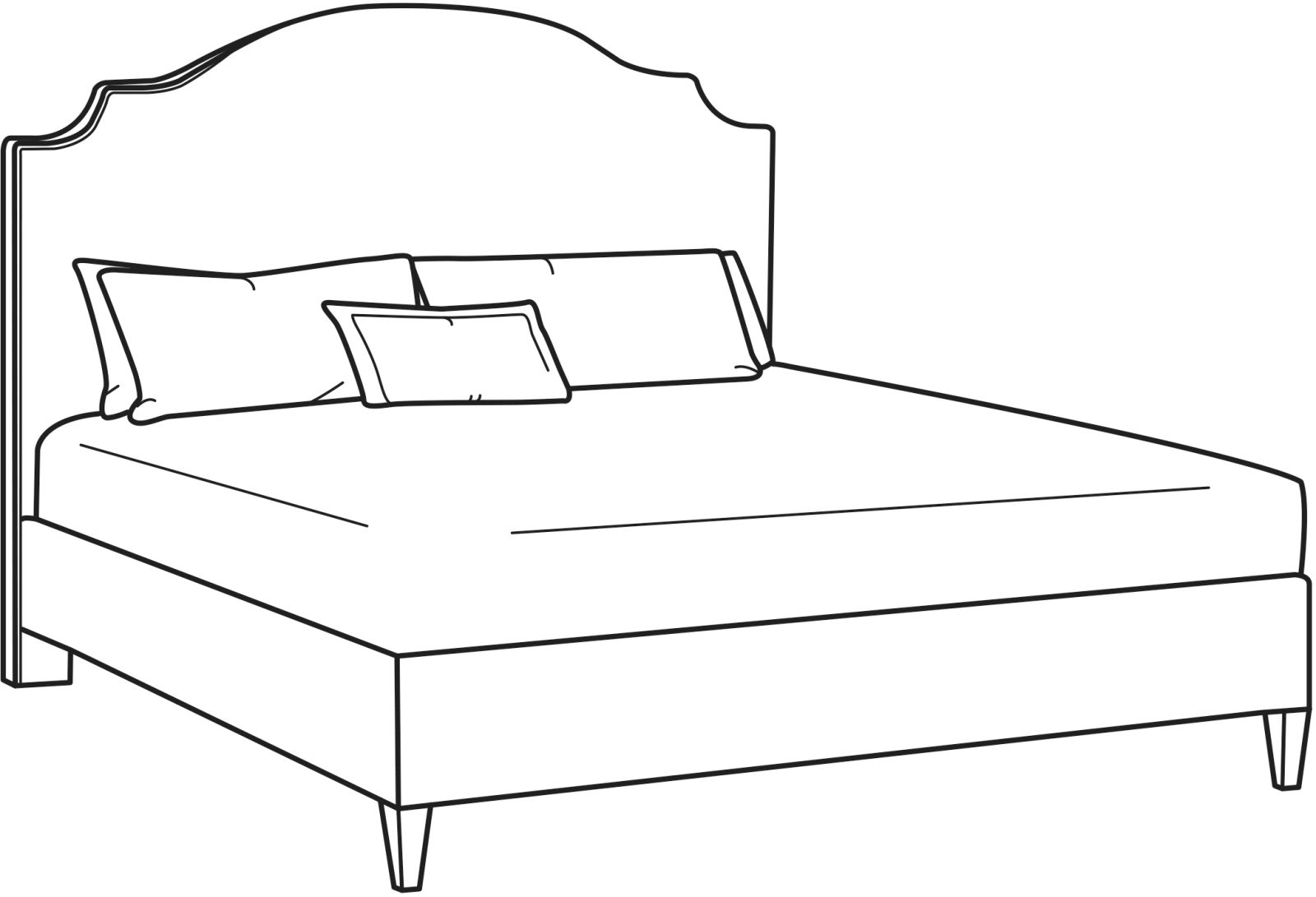 CR Laine BK881 Selena King Bed with Footrail