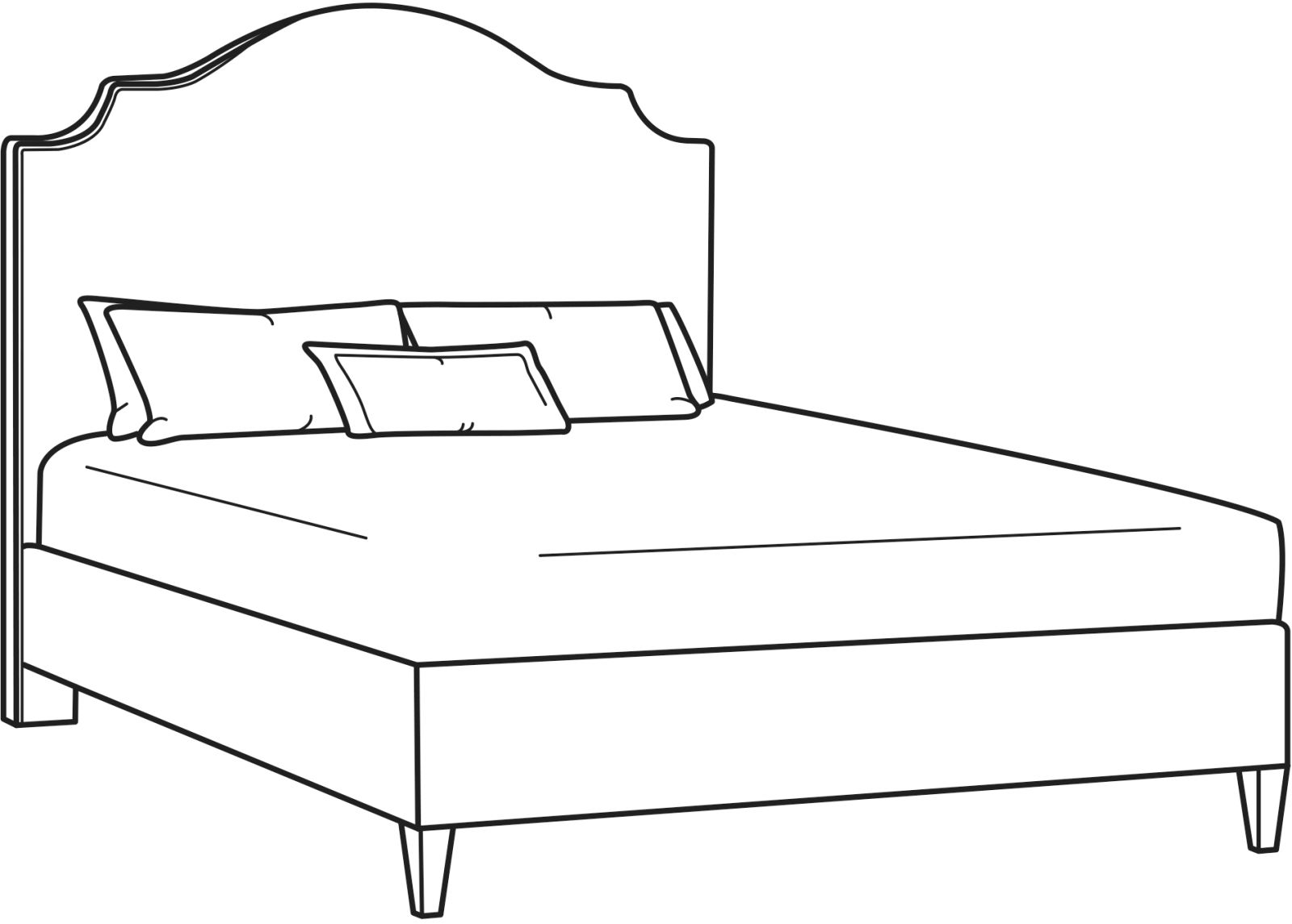 CR Laine BQ881 Selena Queen Bed with Footrail