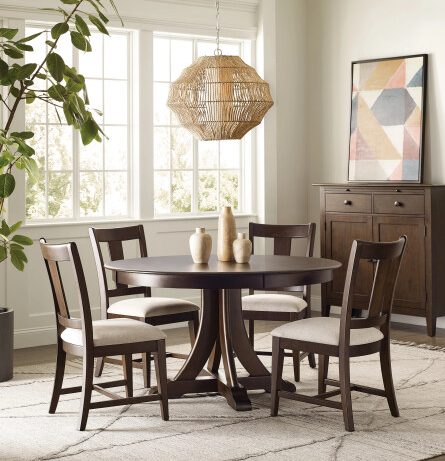 Kincaid Furniture 317-706M 54" Round Quad Table, Mocha Kincaid Furniture 317-706M 54" Round Quad Table, Mocha