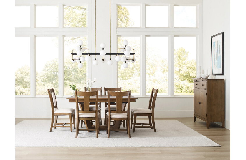 Kincaid Furniture 317-746LP 60" Rectangular Trestle Table Pkg, Latte Kincaid Furniture 317-746LP 60" Rectangular Trestle Table Pkg, Latte