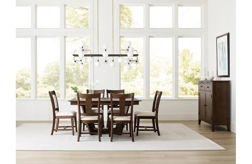 Kincaid Furniture 317-746MP 60" Rectangular Trestle Table Pkg, Mocha Kincaid Furniture 317-746MP 60" Rectangular Trestle Table Pkg, Mocha