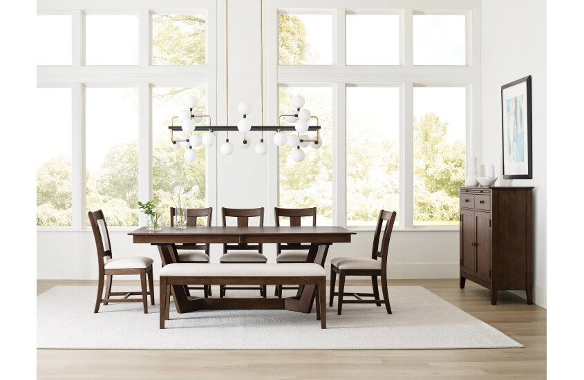 Kincaid Furniture 317-480M Upholstered Dining Bench, Mocha Kincaid Furniture 317-480M Upholstered Dining Bench, Mocha