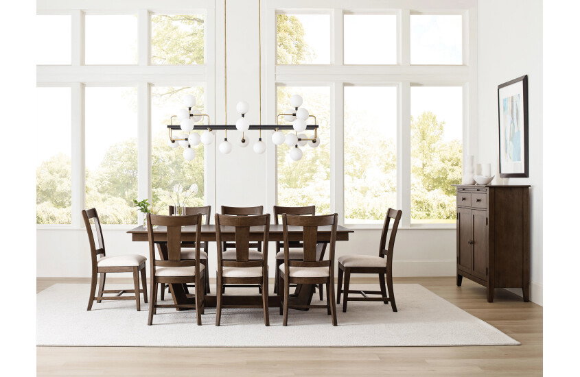 Kincaid Furniture 317-747MP 80" Rectangular Trestle Table Pkg, Mocha Kincaid Furniture 317-747MP 80" Rectangular Trestle Table Pkg, Mocha