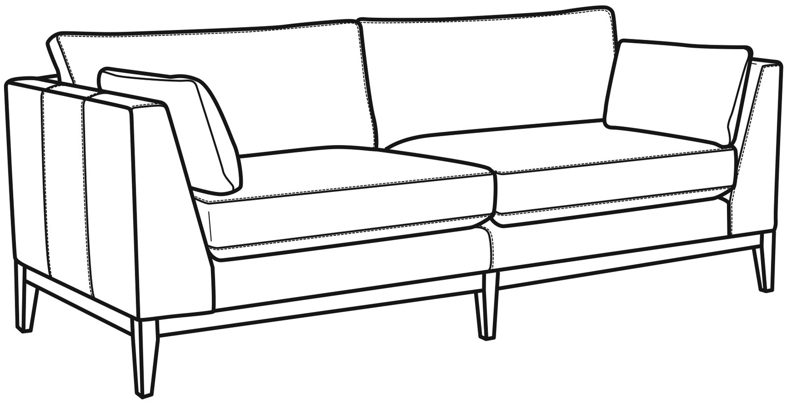 CR Laine L2300-20 Raleigh Leather Sofa