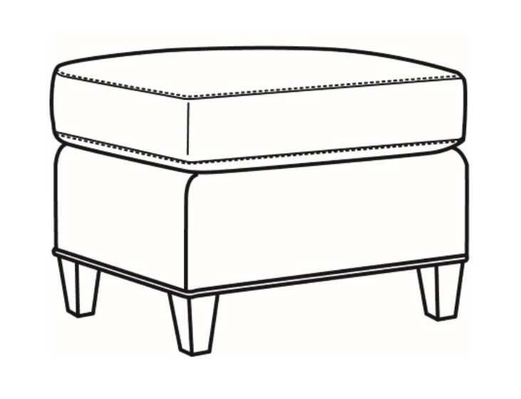 CR Laine L4452-07 Madelaine Leather Ottoman