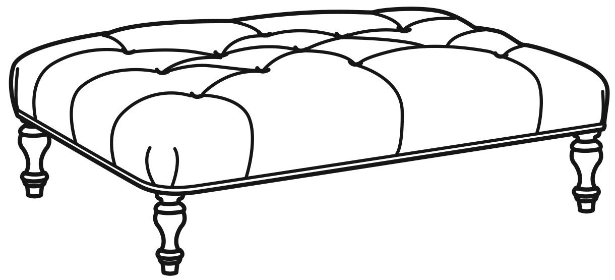 CR Laine L58-07 Nell Leather Ottoman