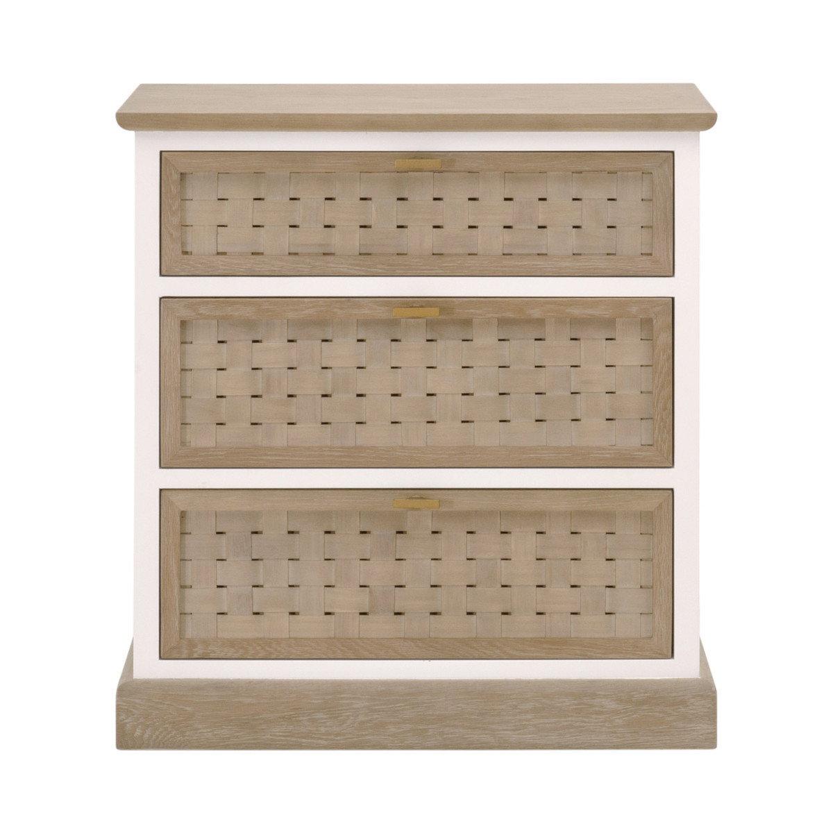 Essentials For Living 8081.SGRY-OAK/WPO Weave Entry Cabinet