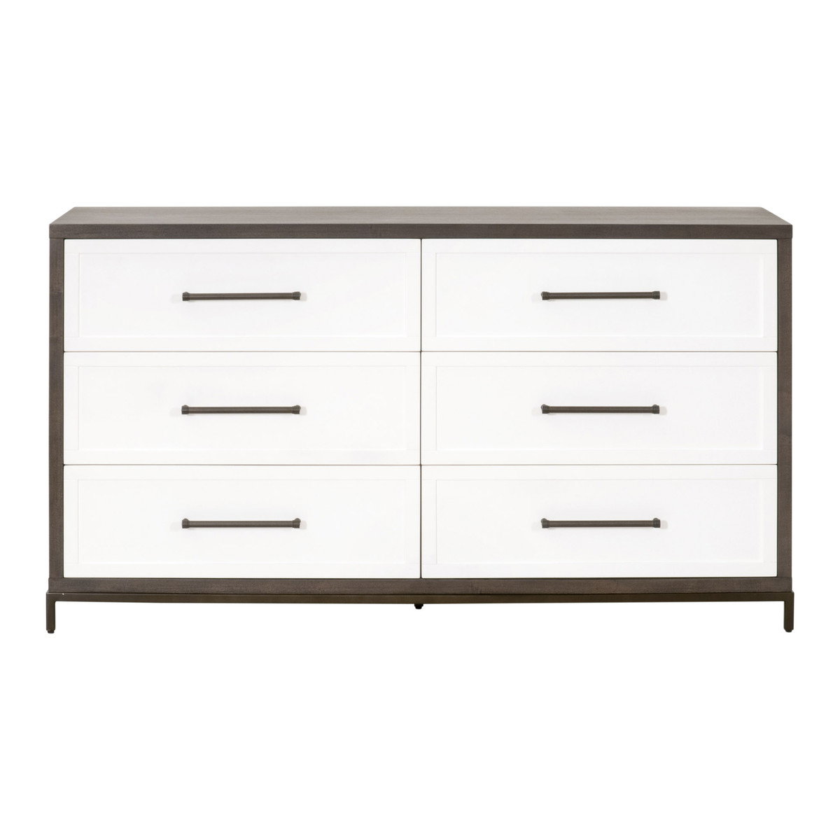 Essentials For Living 6140.BBRN/WHT-AB Wrenn 6-Drawer Double Dresser