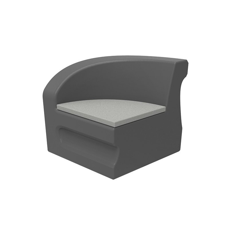 Tropitone 3B181005MR Radius Right Arm Module with Seat Pad