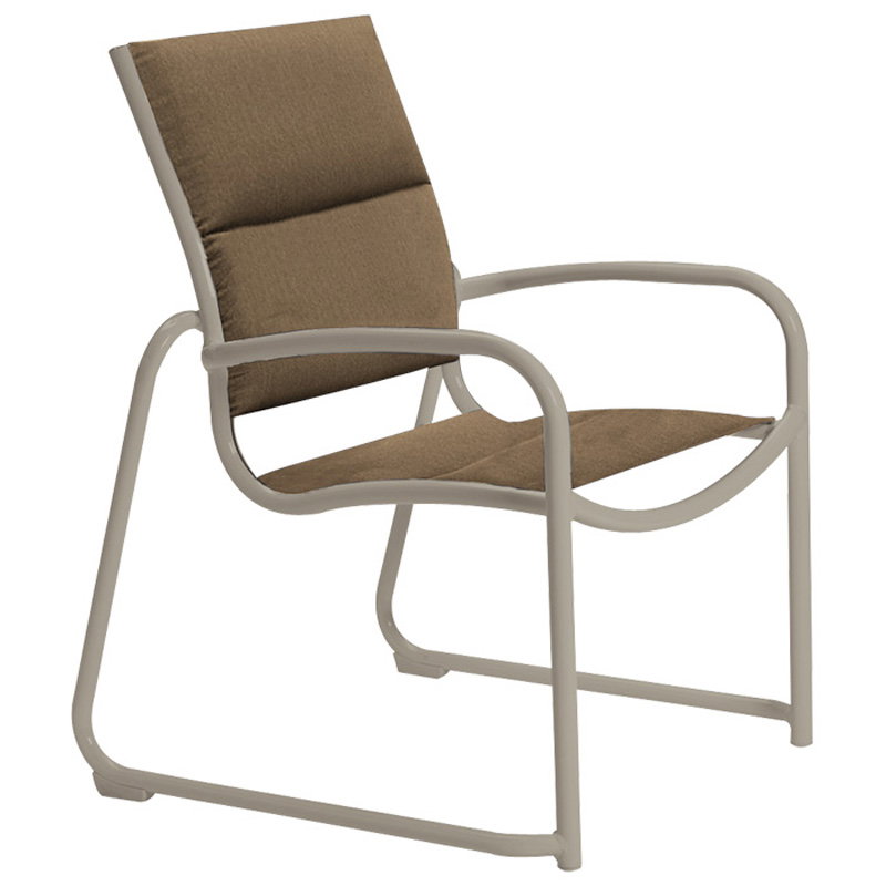 Tropitone 220425PS Millennia Padded Sling Dining Chair Sled Base Tropitone 220425PS Millennia Padded Sling Dining Chair Sled Base