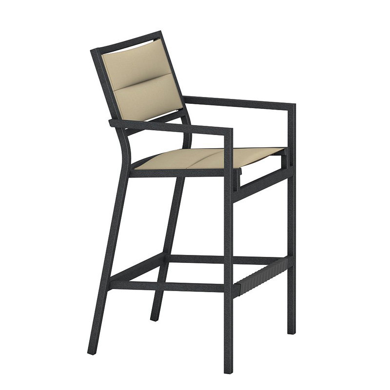 Tropitone 591026PS Cabana Club Padded Sling Stationary Bar Stool