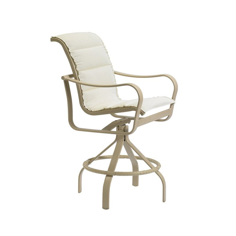 Tropitone 150027PS-28 Shoreline Padded Sling Swivel Bar Stool
