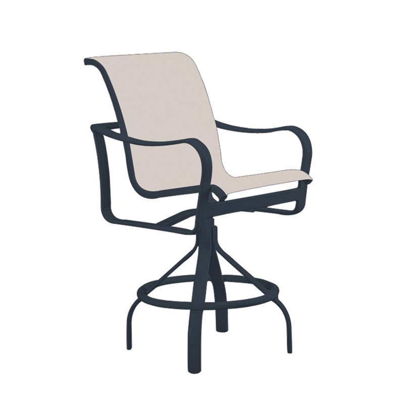 Tropitone 150027-28 Shoreline Sling Swivel Bar Stool