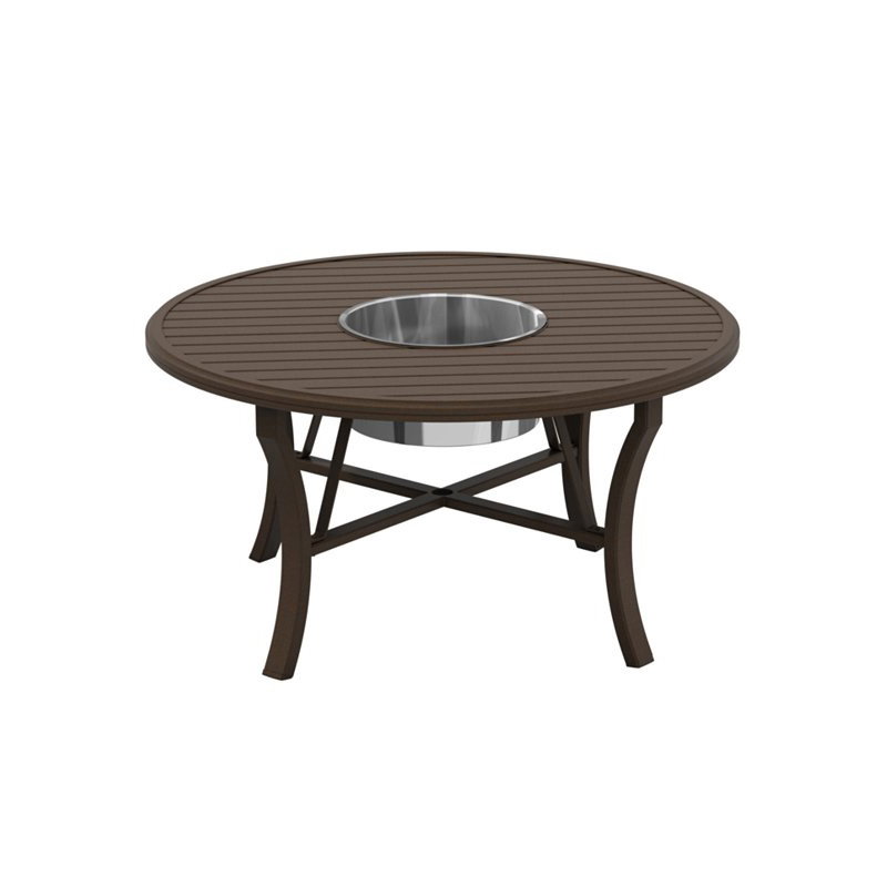 Tropitone 401154BRBK Fire Round Banchetto 54 inch Dining Height Beverage Bucket Table